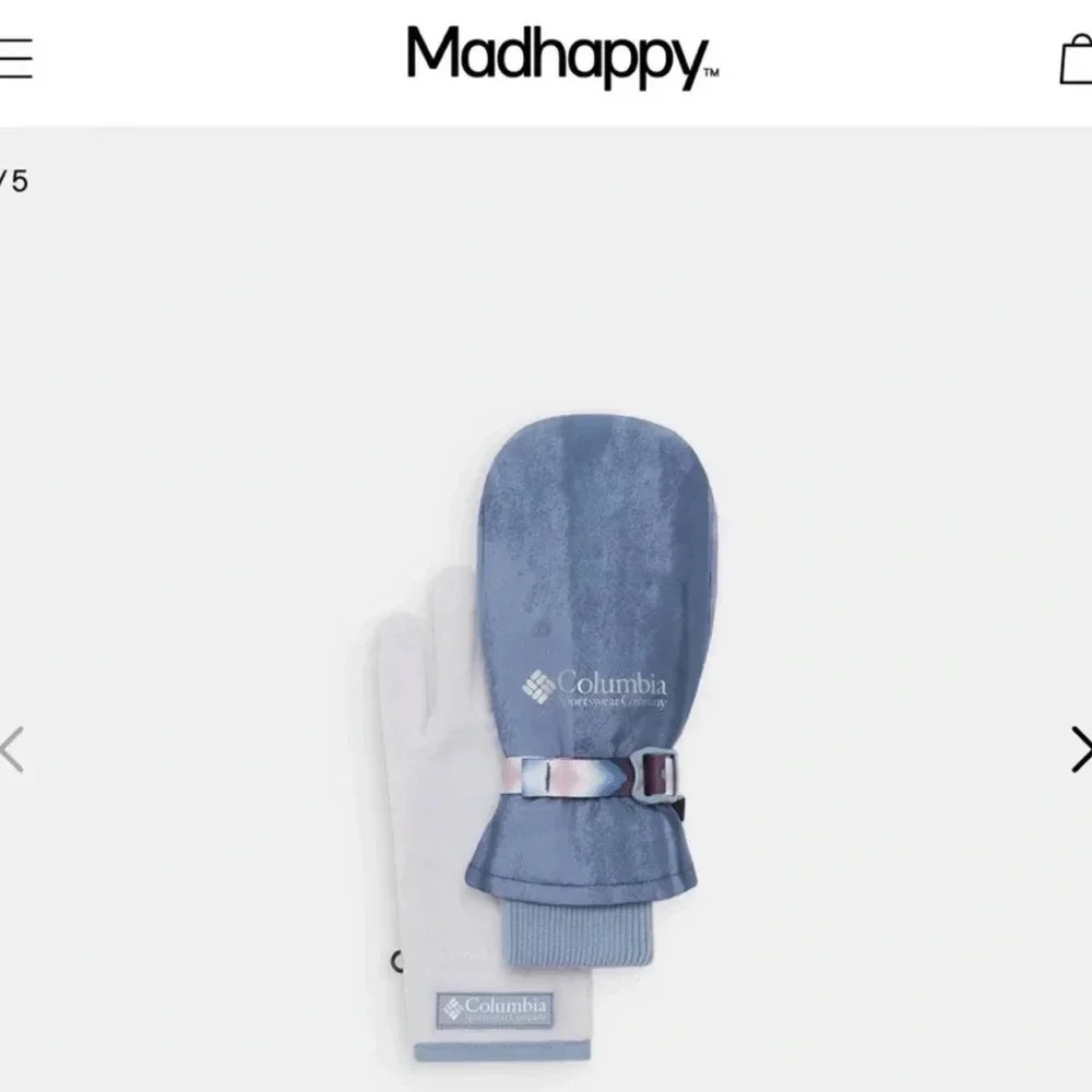 🆕 NWT Still in bag Madhappy Blue Columbia Bugaboo Gloves Men’s Small